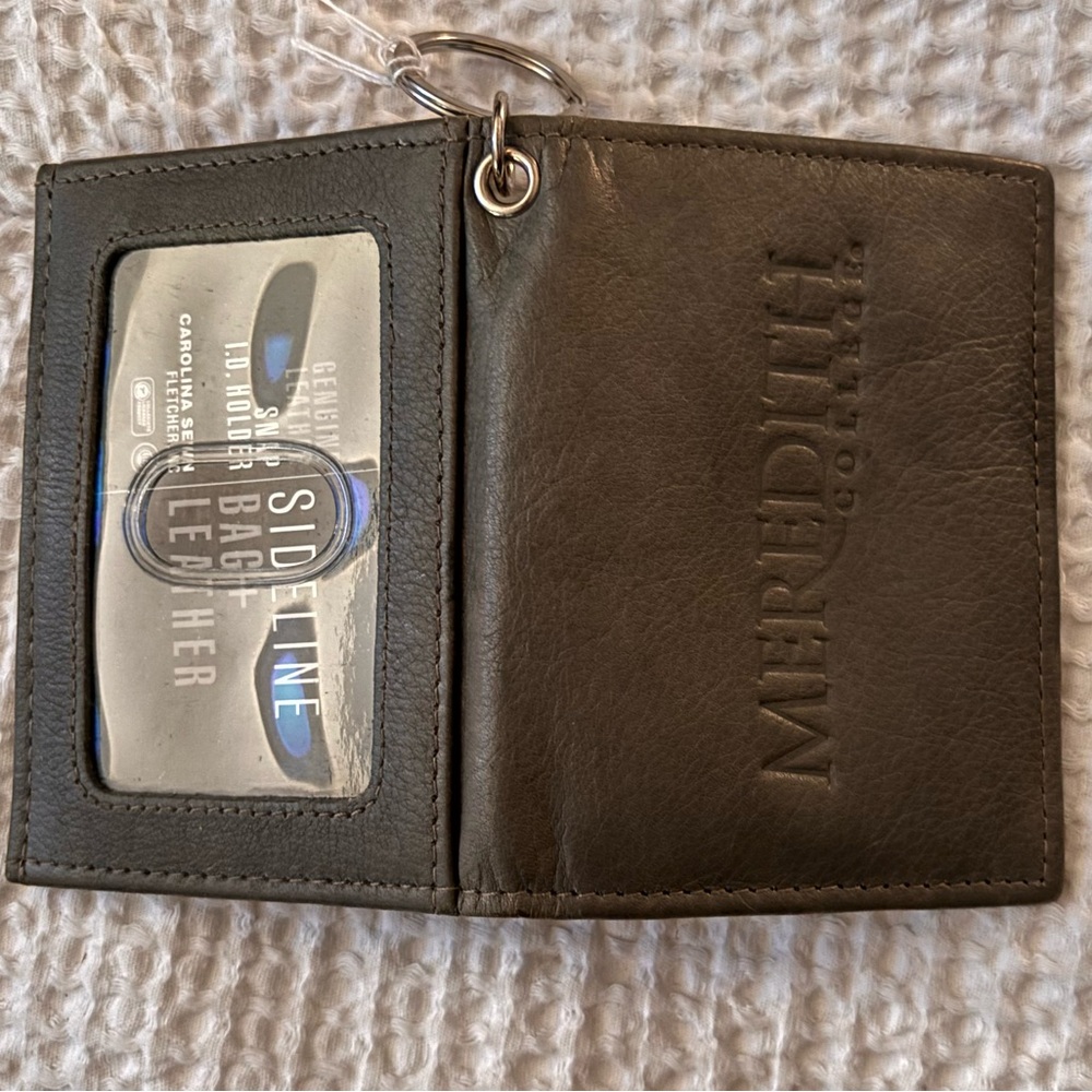 Sideline Meredith College ID Card Holder/Leather Wallet-Key Holder